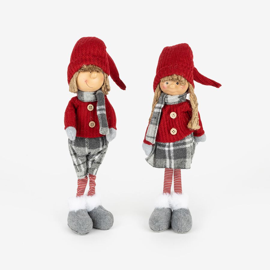 Figura decorativa Mu&ntilde;eco ni&ntilde;o de pie 48cm