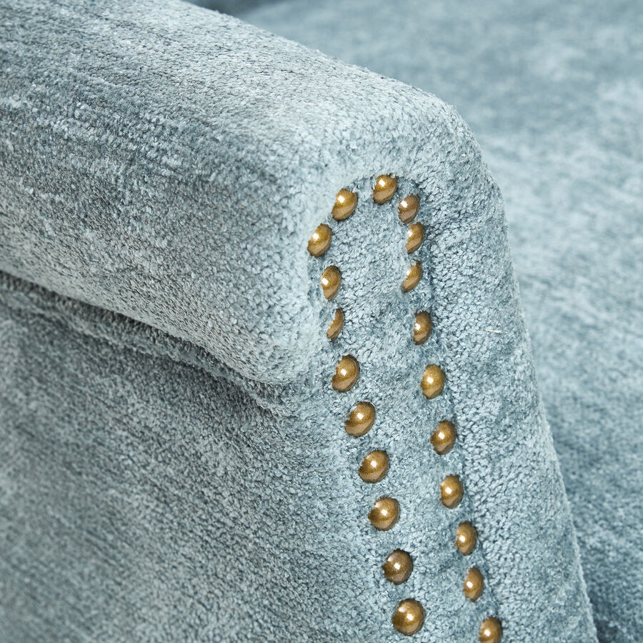 Butaca de terciopelo azul Aurora 79x75x79cm Clau&Chloe