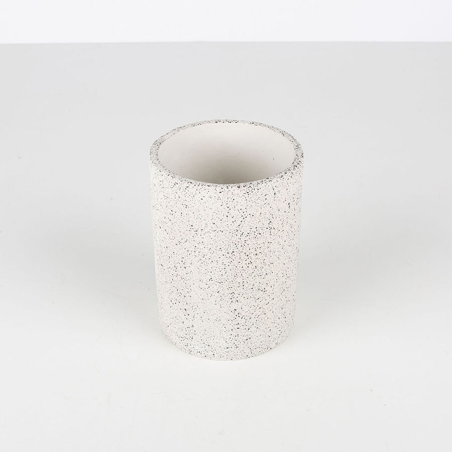 Set de portautensilios efecto piedra &Oslash;10x23cm