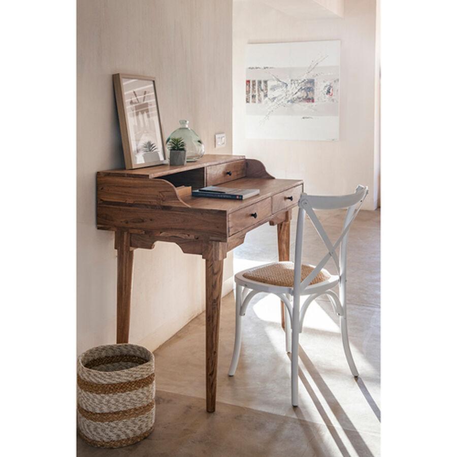 Escritorio de madera acacia 115x60x96cm Clau&Chloe