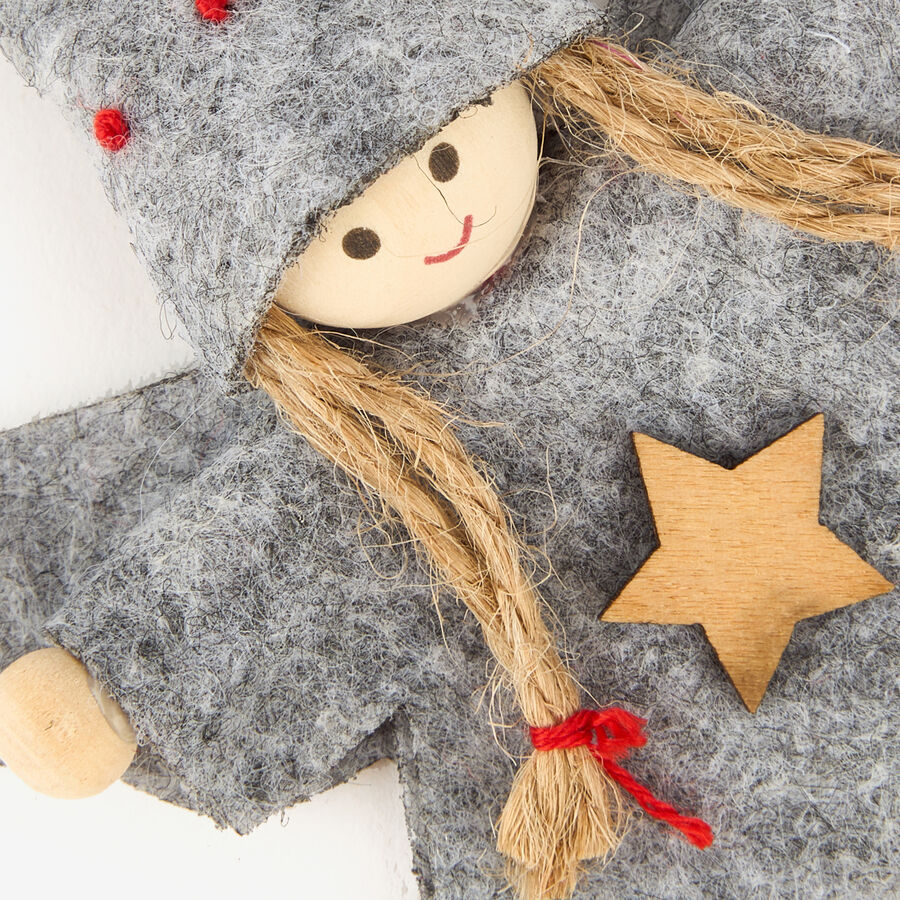 Adorno colgante Ángel de fieltro 13cm en varios colores