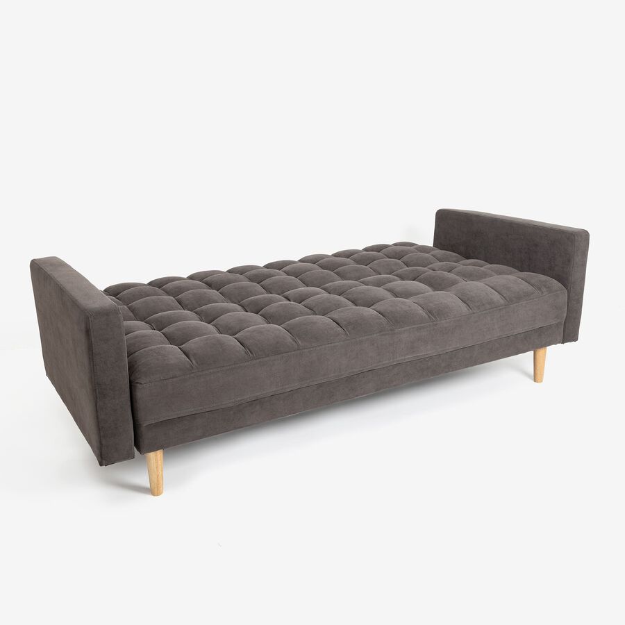 Sofá cama de 3 plazas gris Palermo 220x92x91cm