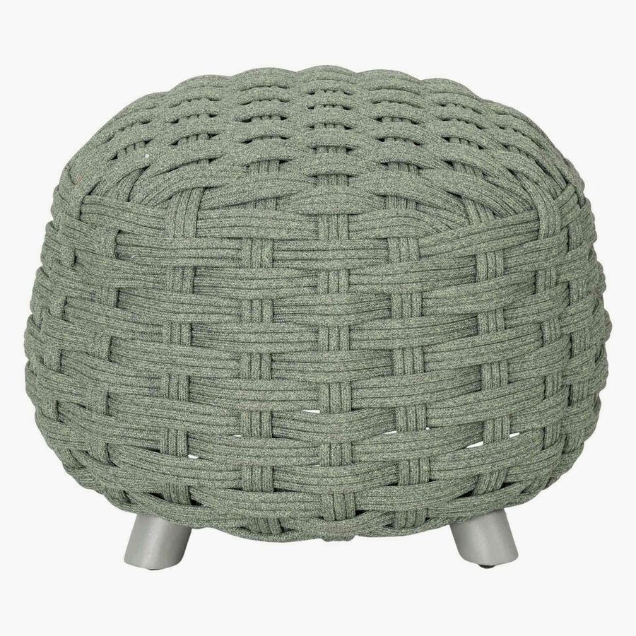 Puff de jard&iacute;n de aluminio verde Obira &Oslash;49x38cm