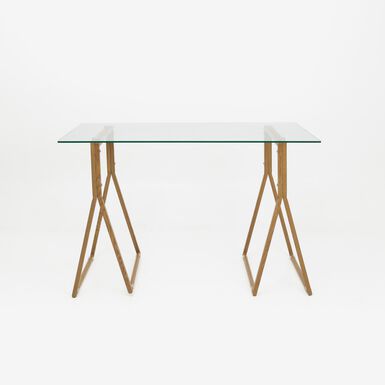 Escritorio de cristal Wood Pattern 120x60x75cm