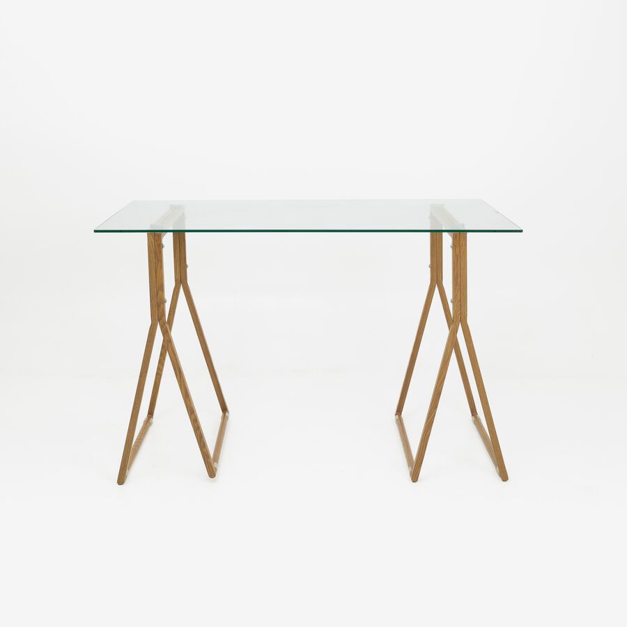 Escritorio de cristal Wood Pattern 120x60x75cm