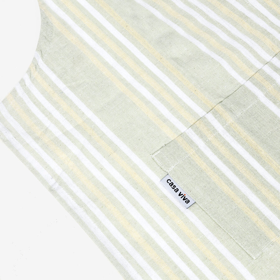 Delantal de algod&oacute;n a rayas verde Laym 60x90