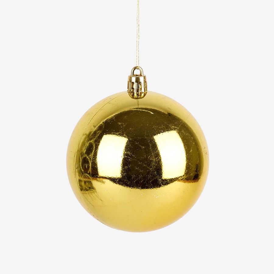 Set de 6 bolas de arbol decorativas doradas Ø8cm