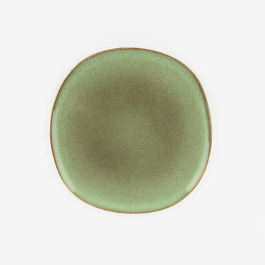 Plato de postre de gres verde Beget Ø20cm