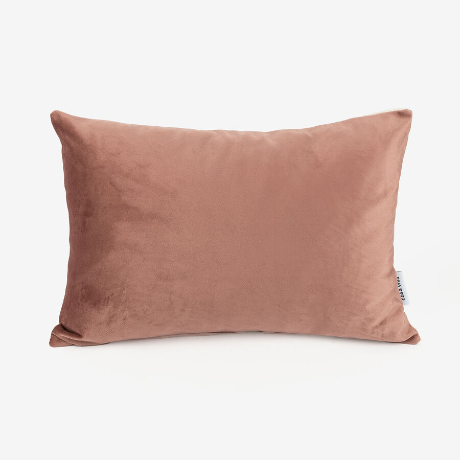 Funda de coj&iacute;n velvet rosa 30x45cm