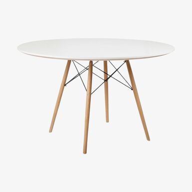 Mesa de comedor de madera blanca Leisure Ø120x75cm
