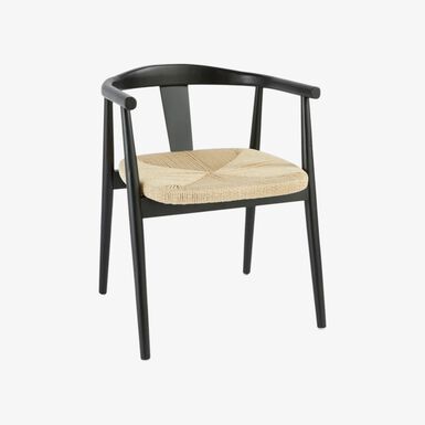 Silla de comedor de madera de haya negra Lilia 56x56x73cm