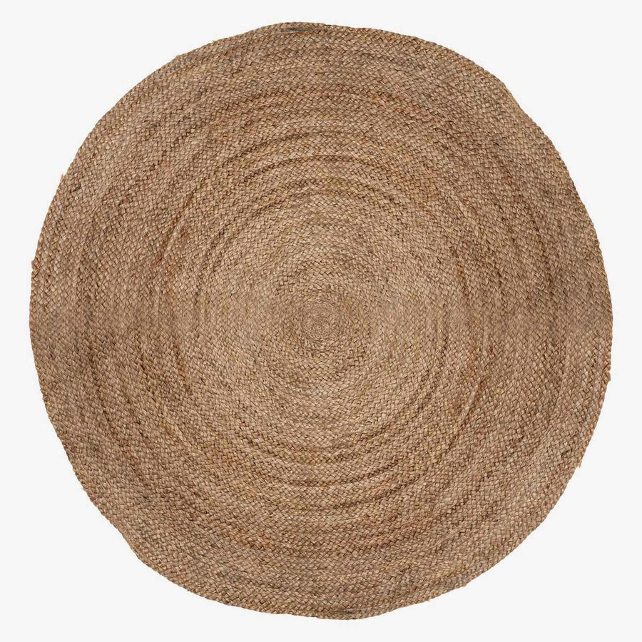 Alfombra de yute natural beige &Oslash;120cm