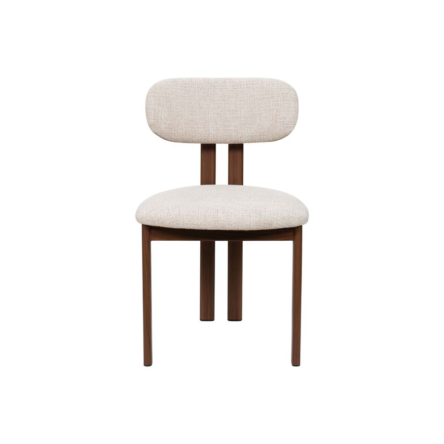Silla de comedor efecto madera beige Gisel 53x51x81cm Clau&Chloe