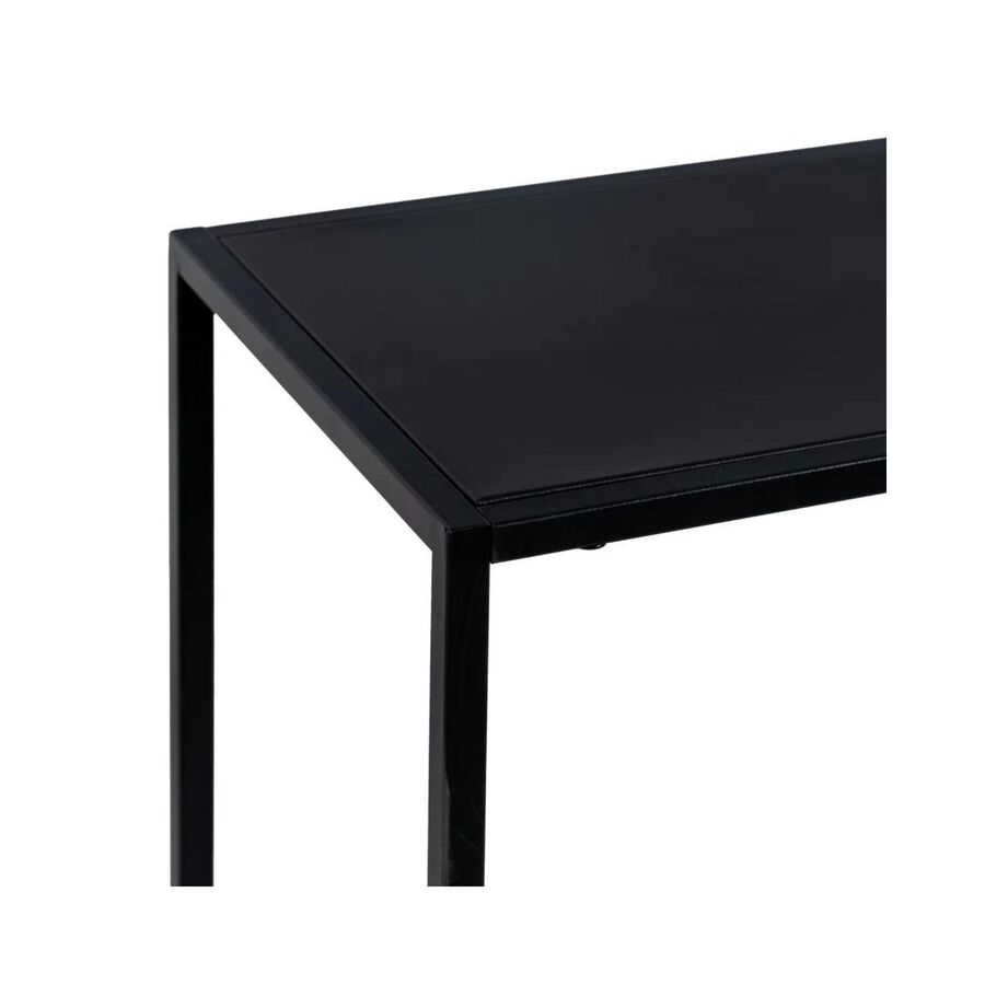 Consola de acero negro acero Calista 120,50x30x81,30cm