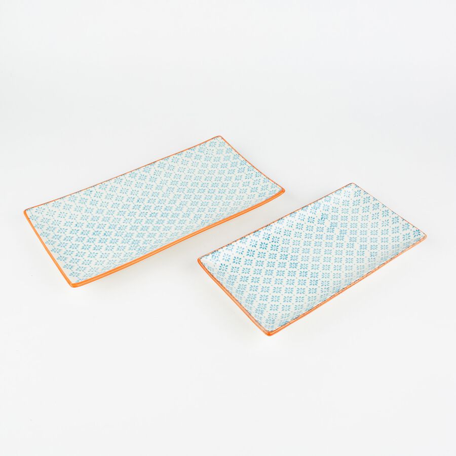 Fuente azul de porcelana Gita 29x15cm