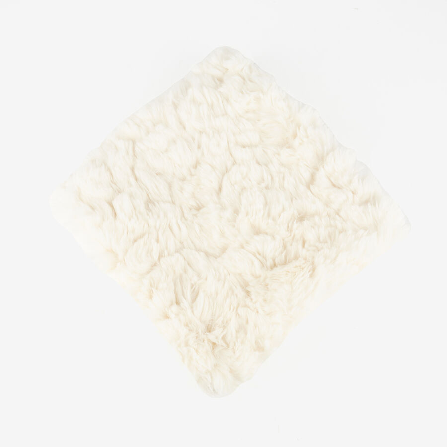 Funda de cojín de pelo blanco 45x45cm