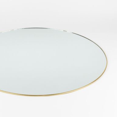 Espejo de pared redondo de metal dorado Orión Ø55cm
