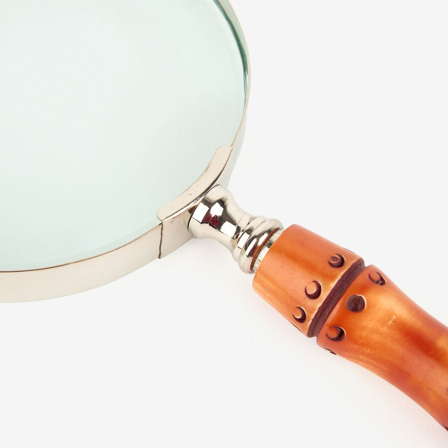 Lupa con mango de madera de mango 23x10cm