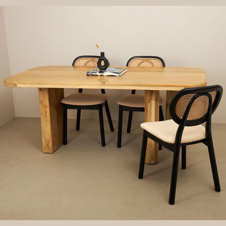 Mesa de comedor de madera de mango Barlet 180x90x76cm Clau&Chloe