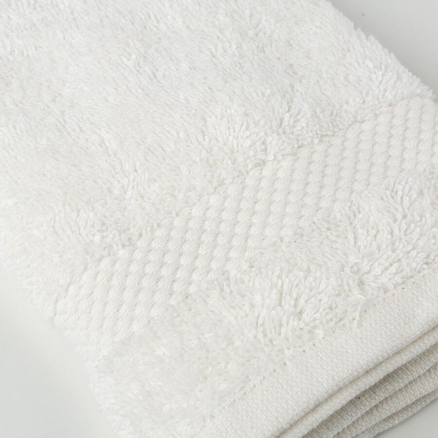 Toalla de tocador de algodón blanca Vic 30x50cm - 500 gr/m²