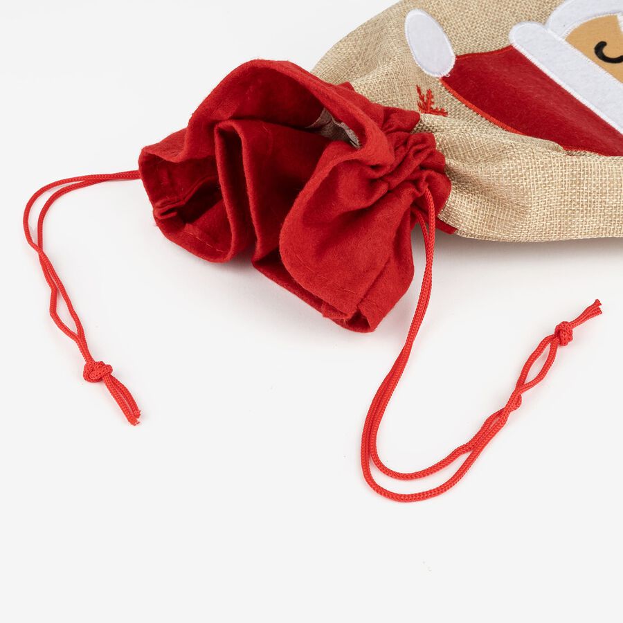 Bolsa de yute Santa Claus 40cm en varios modelos