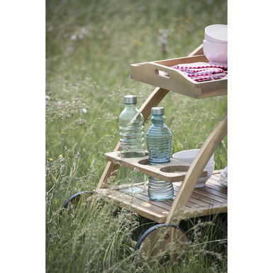 Botella de cristal con relieve verde Fresh 1,25L