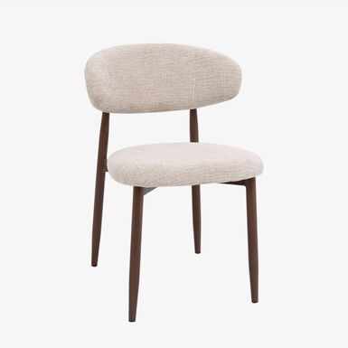 Silla de comedor efecto madera marfil Martina 54x52x76cm Clau&Chloe