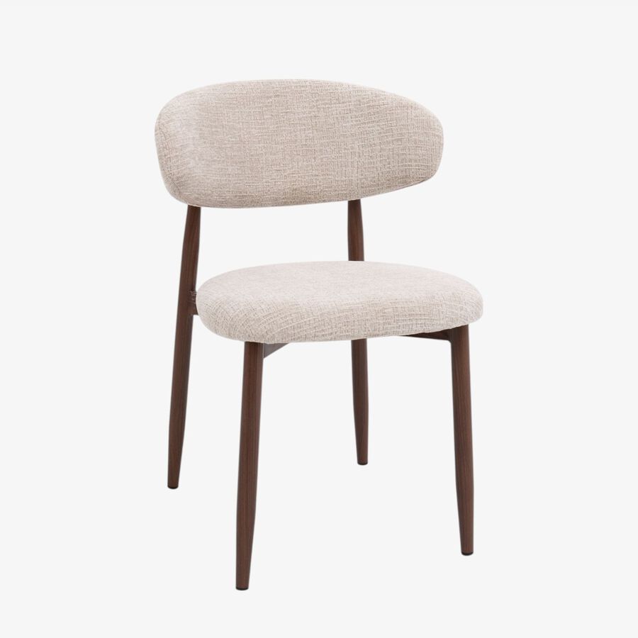 Silla de comedor efecto madera marfil Martina 54x52x76cm Clau&Chloe