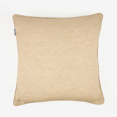 Funda de coj&iacute;n de lino beige 45x45cm