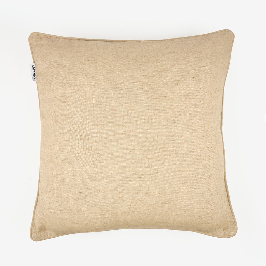 Funda de coj&iacute;n de lino beige 45x45cm
