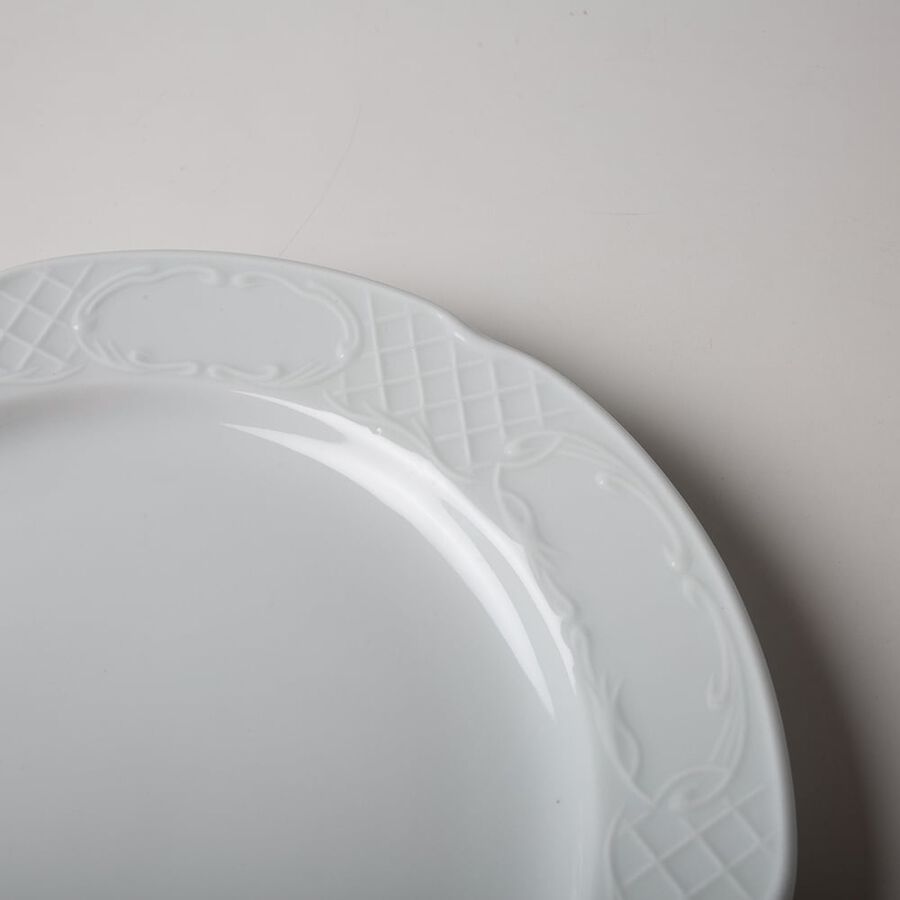 Plato llano blanco de porcelana Flora &Oslash;27cm