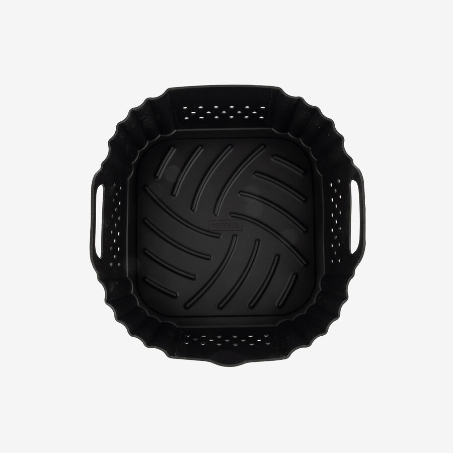 Cesta freidora de silicona negra 20x20cm