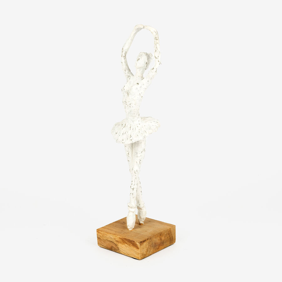 Figura decorativa de madera de mango bailarina Quinta 41cm