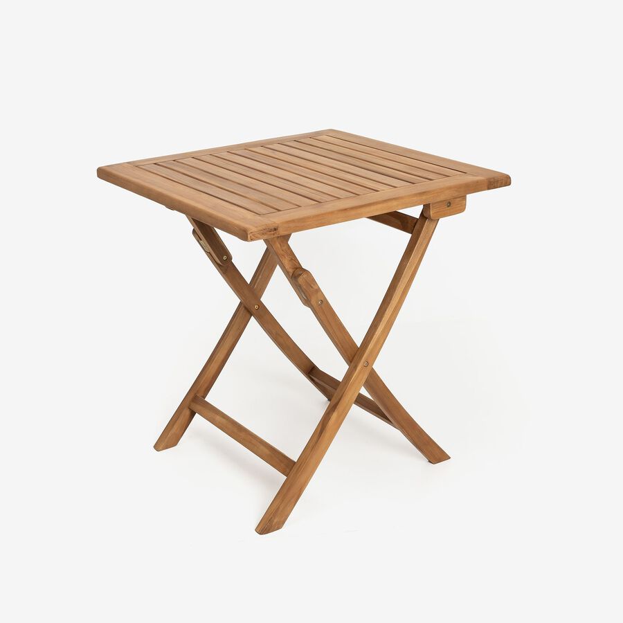 Mesa cuadrada de madera de teca 70x70x75cm