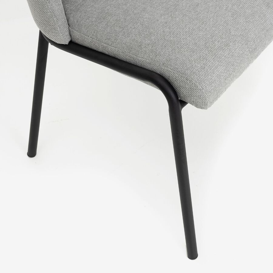 Silla de comedor gris claro Mina 49x60cm