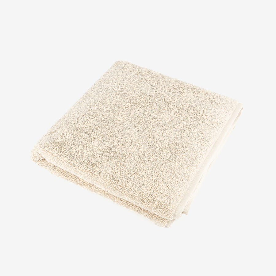 Alfombra de baño de algodón beige Vic 70x50cm