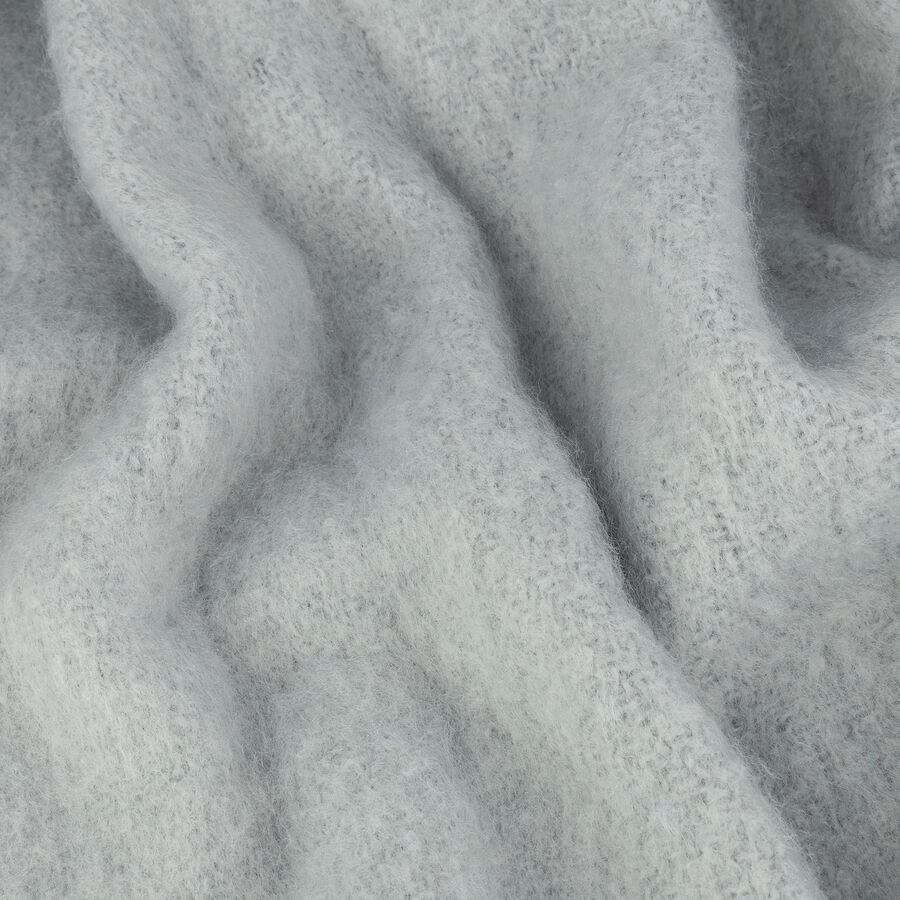 Manta efecto mohair gris 130x150cm