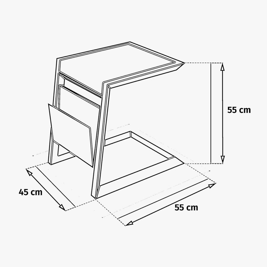 Mesa auxiliar de jard&iacute;n de aluminio crema Allira 45x55x55cm