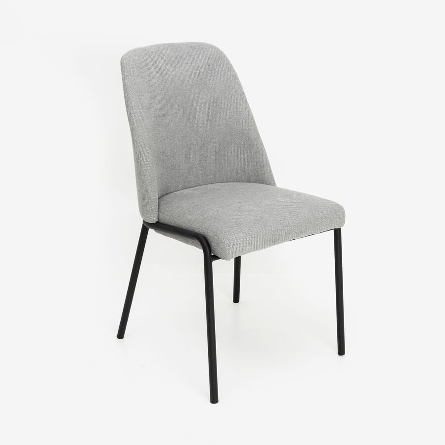Silla de comedor gris claro Mina 49x60cm