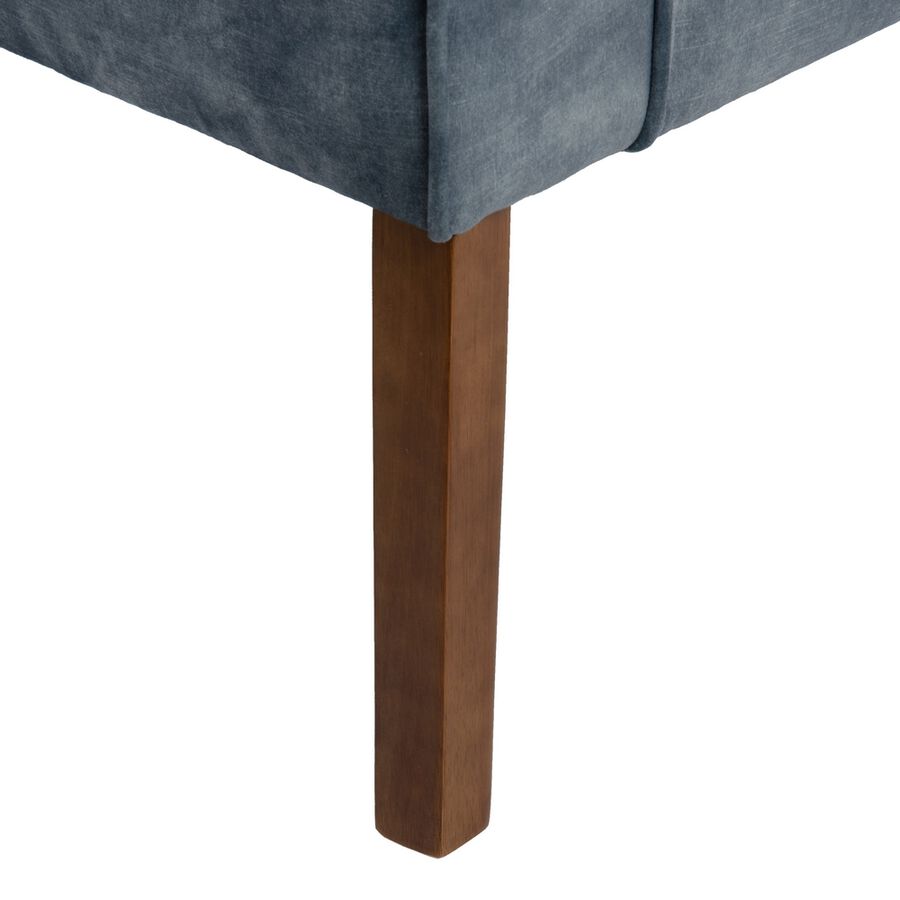 Butaca efecto velvet azul Seran 77x64x88cm