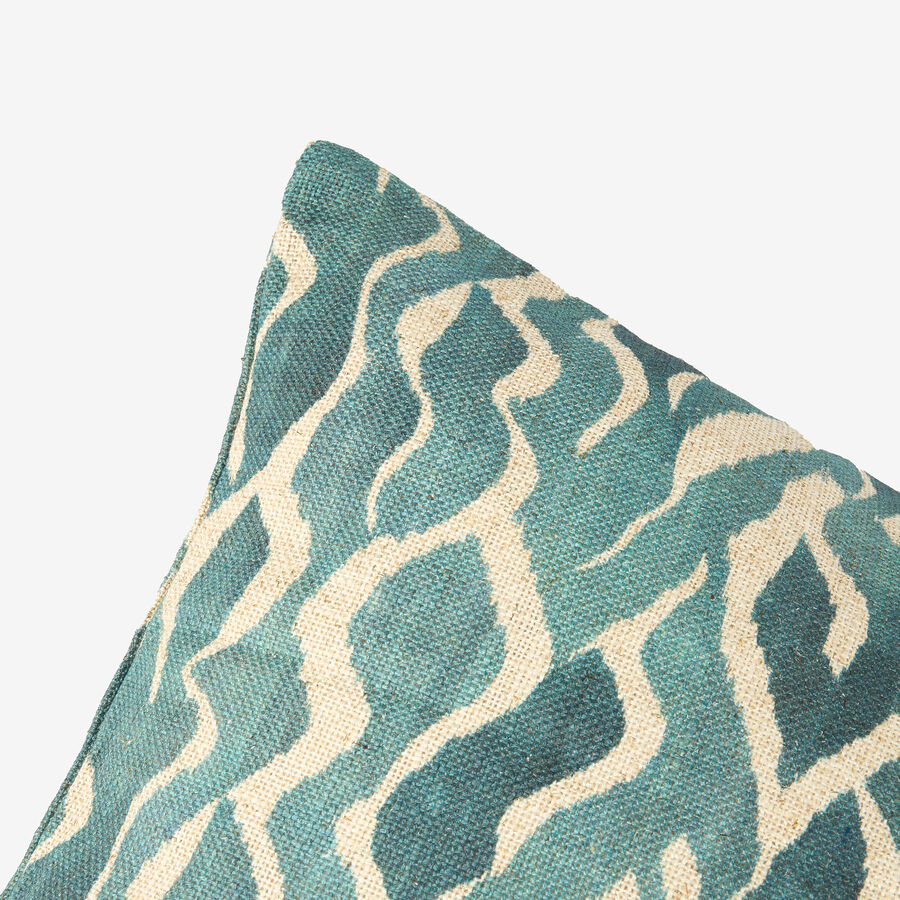 Funda de cojín de algodón azul Sibori 45x45cm