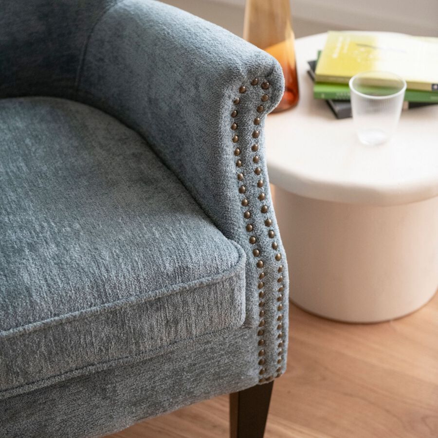 Butaca de terciopelo azul Aurora 79x75x79cm Clau&Chloe