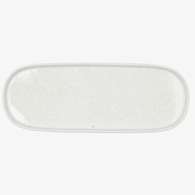 Bandeja moteada de cer&aacute;mica blanca Orizon 30cm
