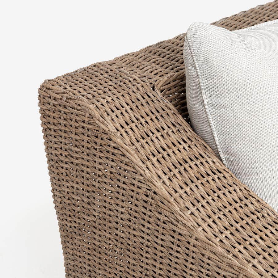 Set de jard&iacute;n de 4 piezas de rat&aacute;n sint&eacute;tico beige Zanz&iacute;bar