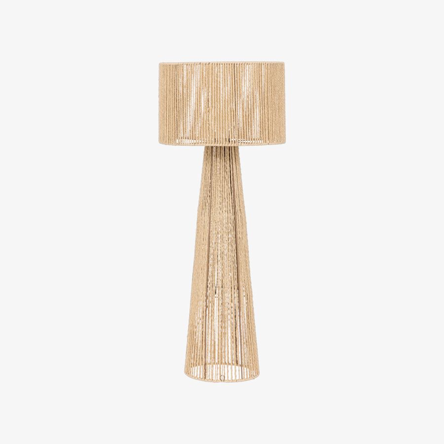 L&aacute;mpara de pie de cuerda y metal Taya &Oslash;38x97cm