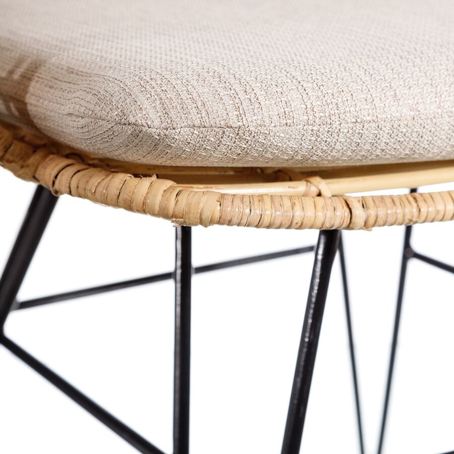 Silla de comedor con cojín 52x66x77cm