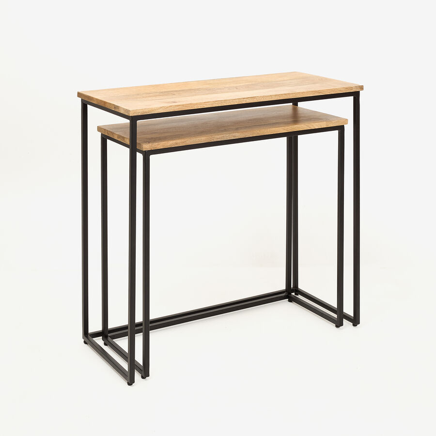 Set de 2 consolas de madera de mango Boston