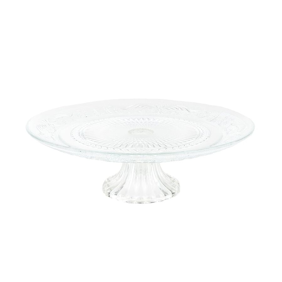 Plato tarta con pie cristal 29cm