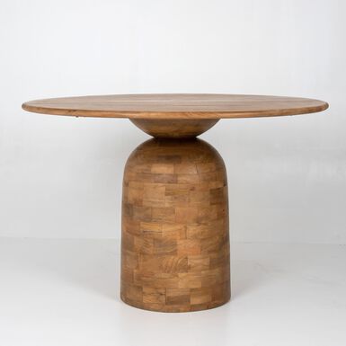 Mesa de comedor redonda de madera de mango Pisa &Oslash;120x76 Clau&Chloe