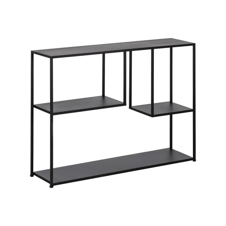 Consola de metal negro Calista 100x26x75cm